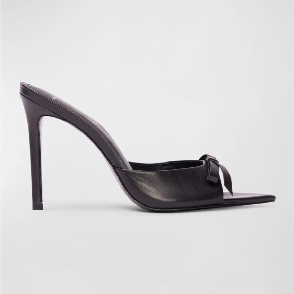 Black Suede Studio Brea Bow Heel 37